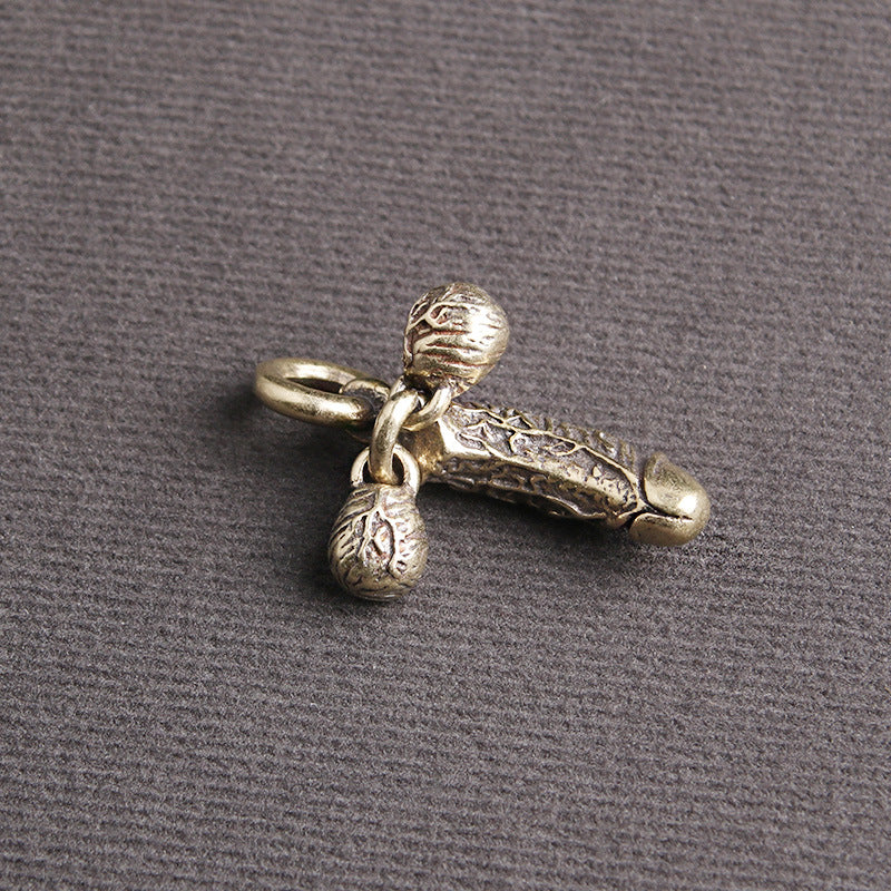 Wholesale Brass Distressed Root of Life Pendant Keychains